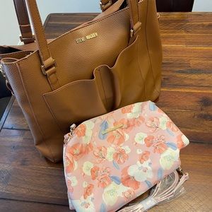 Large Steve Madden tote plus travel bag.